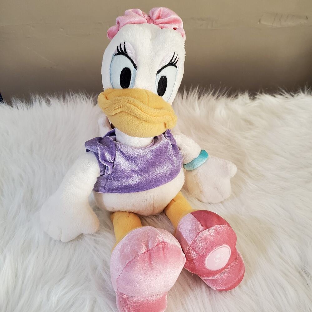Daisy Duck Disney Stuffed Animal Plush 18" Cartoon Character